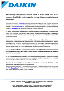 Daikin presenta la nuova linea Mini ZEAS pensata specificatamente per le applicazioni commerciali di piccole dimensioni.pdf
